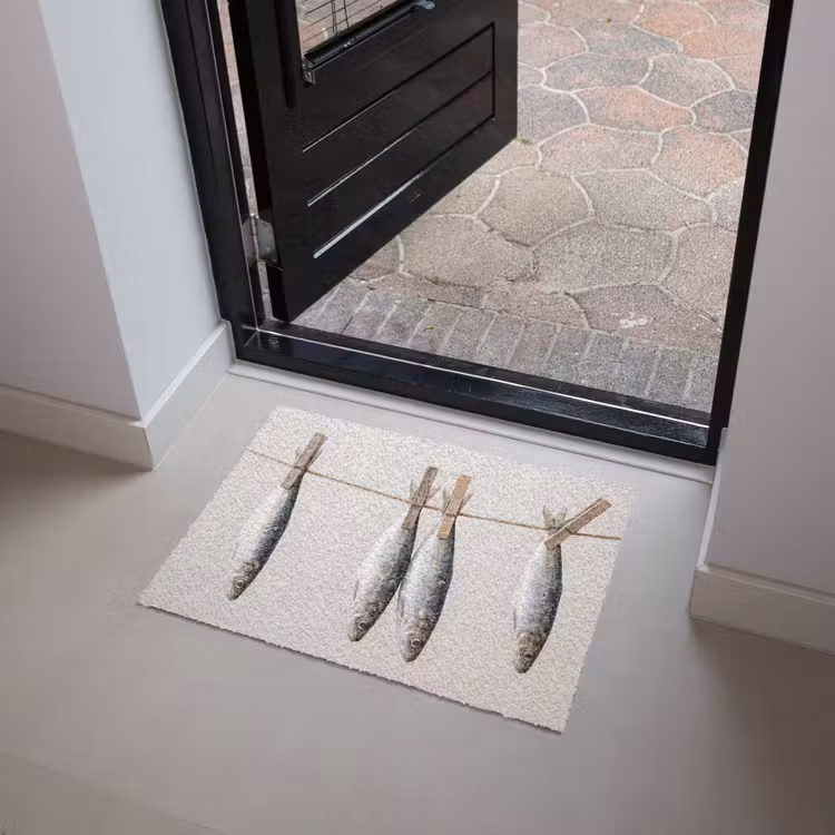 Doormat - Fish - Hanging - Food - Vis - Hangend - Eten Deurmat klein