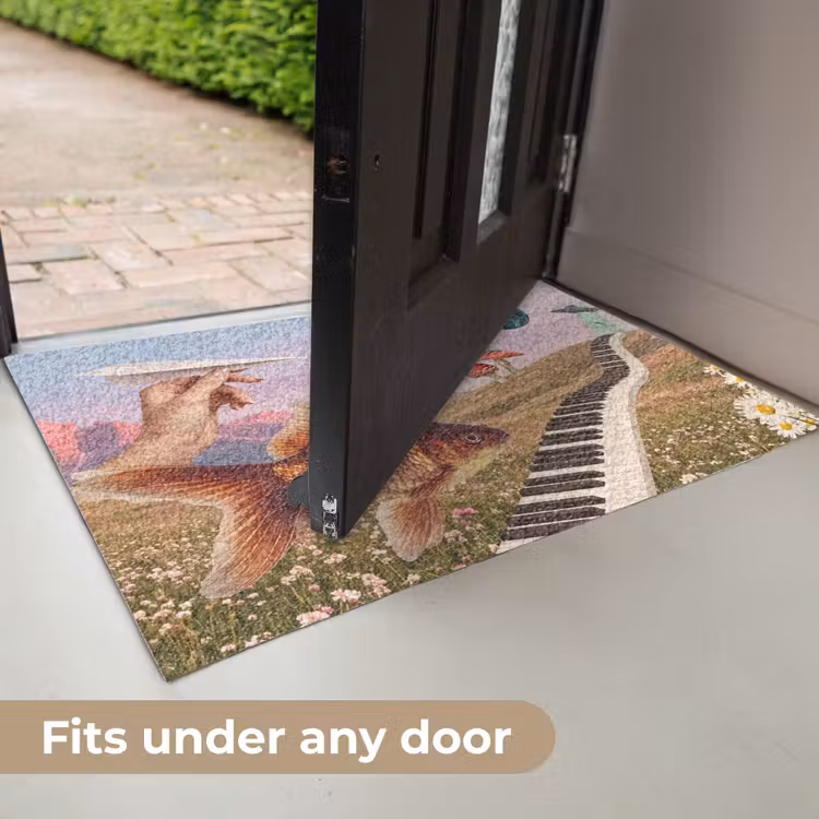 Doormat - Fish - Nature - Abstract - Vis - Natuur - Abstract Deurmat klein