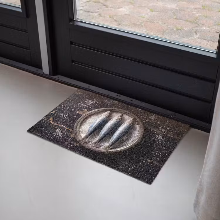 Doormat - Fish - Salt - Food - Vis - Zout - Eten Deurmat klein