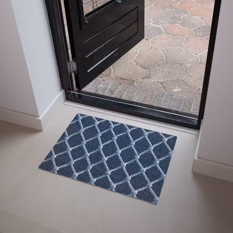 Visnet - Touw - Patroon - Marineblauw Deurmat klein 898 -sfeer5