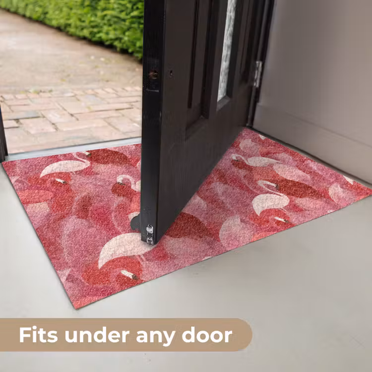 Flamingo - Botanisch - Elegant - Roze - Rood Deurmat klein 898 -USP_EN