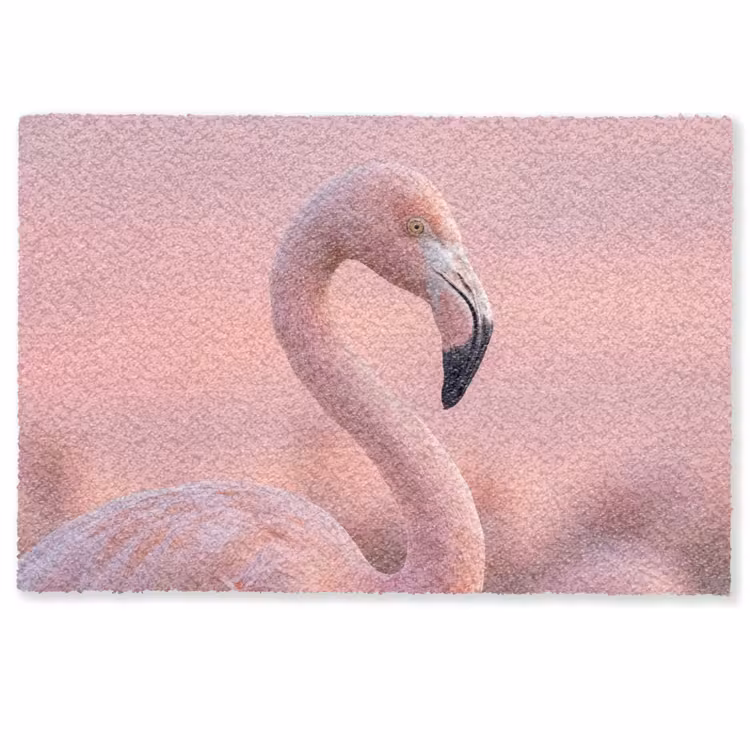 Flamingo - Portret - Roze Deurmat klein -zkaufland3d