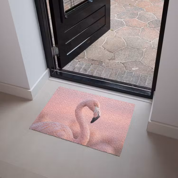 Flamingo - Portret - Roze Deurmat klein -sfeer5