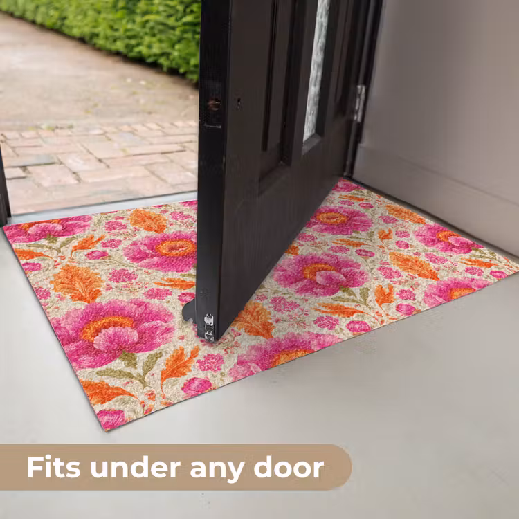 Bloemen - Barok - Roze - Oranje Deurmat klein 898 -USP_EN
