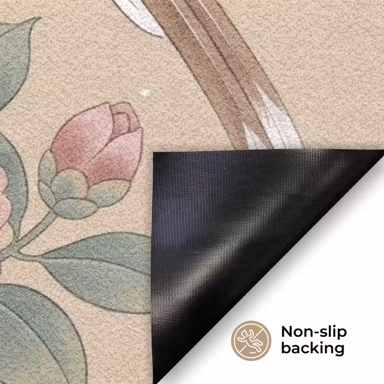 Bloemen - Vogels - Bloemen Deurmat klein -antislip_EN