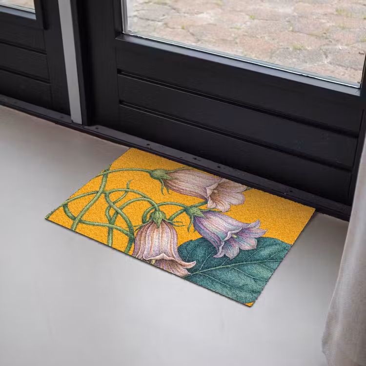 Doormat - Flowers - Botanical - Yellow - Bloemen - Botanisch - Geel Deurmat klein