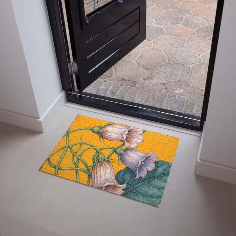 Doormat - Flowers - Botanical - Yellow - Bloemen - Botanisch - Geel Deurmat klein