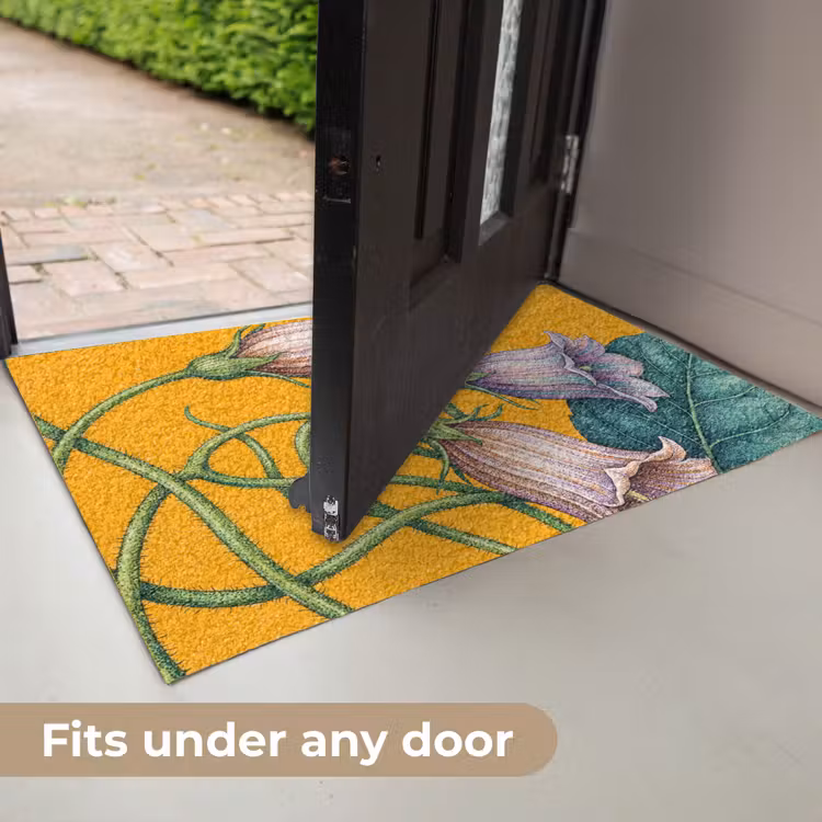 Doormat - Flowers - Botanical - Yellow - Bloemen - Botanisch - Geel Deurmat klein