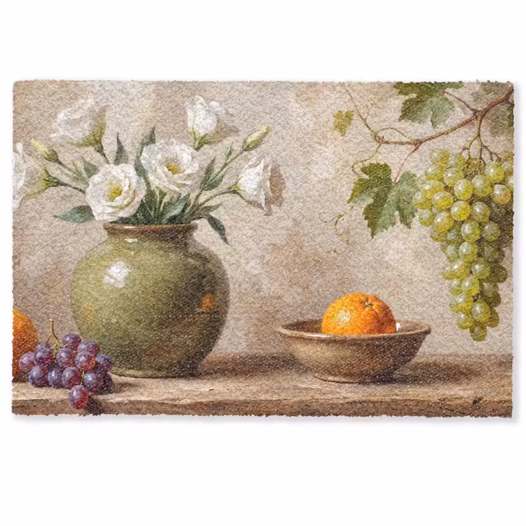 Doormat - Flowers - Fruit - Still Life - Bloemen - Fruit - Stilleven Deurmat klein