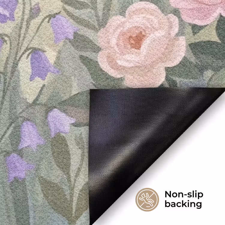Bloemen - Tuin - Natuur - Kleurrijk Deurmat klein -antislip_EN