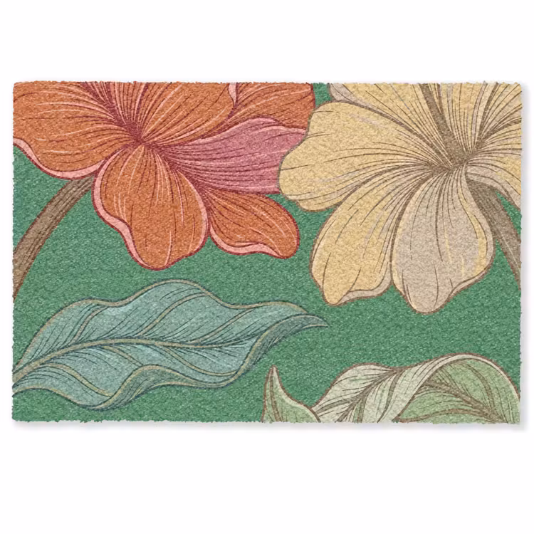 Doormat - Flowers - Greenery - Illustration - Bloemen - Groen - Illustratie Deurmat klein