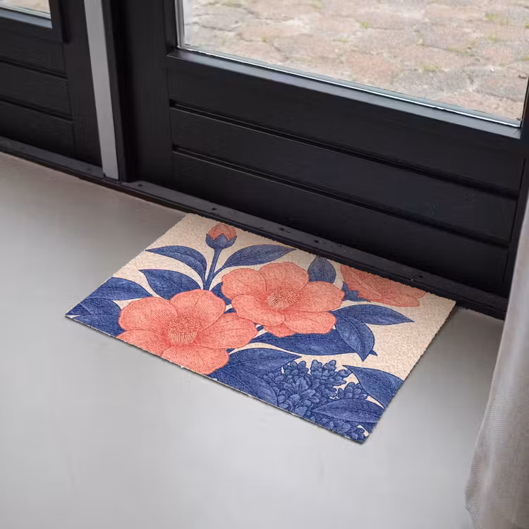 Doormat - Flowers - Leaves - Botanical - Bloemen - Bladeren - Botanisch Deurmat klein