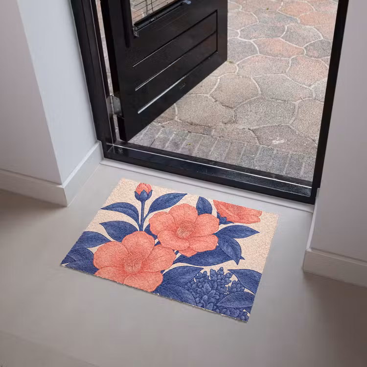 Doormat - Flowers - Leaves - Botanical - Bloemen - Bladeren - Botanisch Deurmat klein