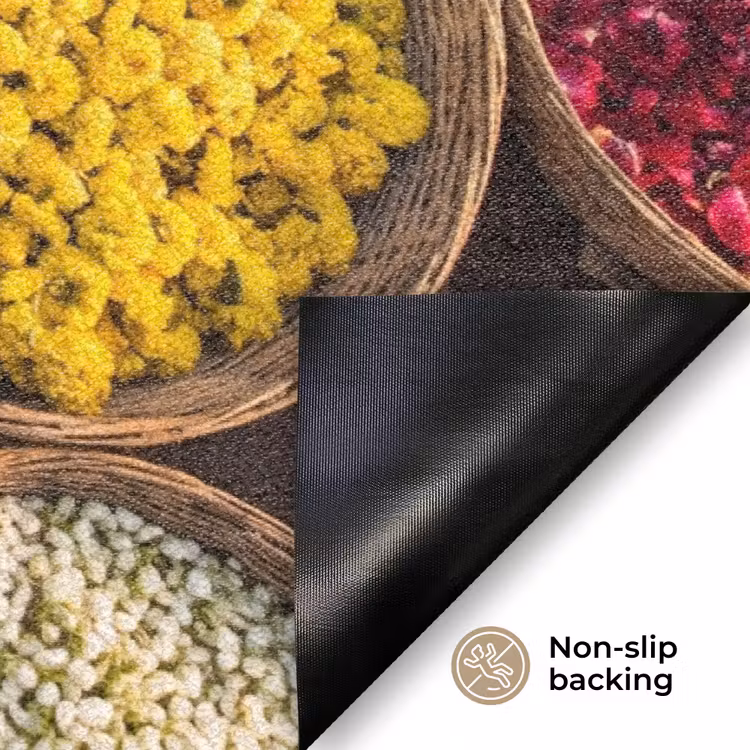 Doormat - Flowers - Market - Colorful - Bloemen - Markt - Kleurrijk Deurmat klein