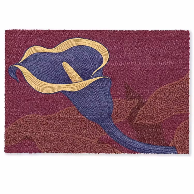 Doormat - Flowers - Modern - Purple - Bloemen - Modern - Paars Deurmat klein