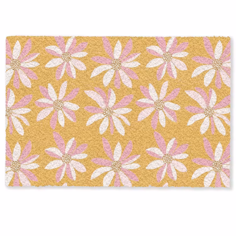 Bloemen - Modern - Geel Deurmat klein 898 -zkaufland3d