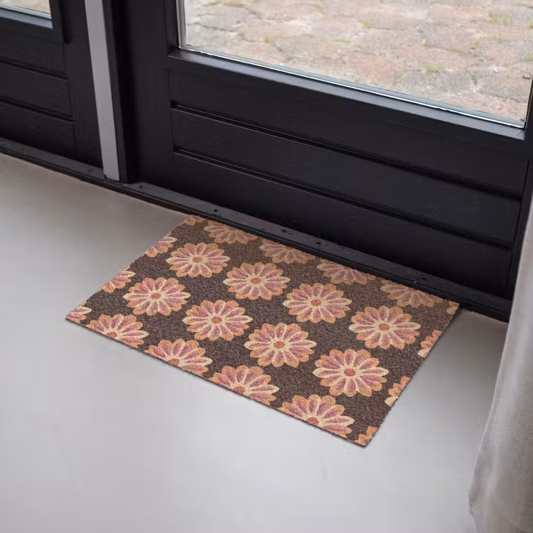 Bloemen - Patroon - Bruin Deurmat klein 898 -sfeer2