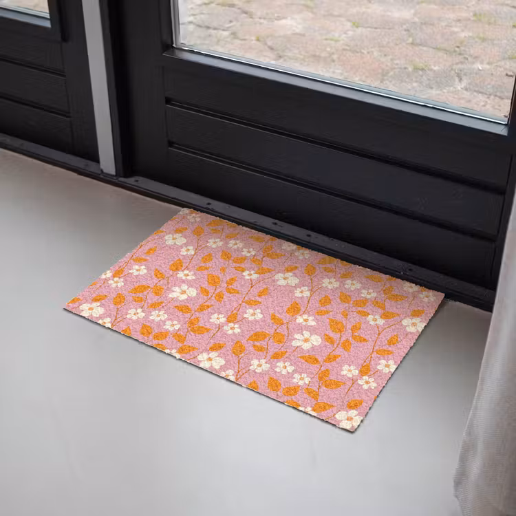 Bloemen - Patroon - Oranje Deurmat klein 898 -sfeer2