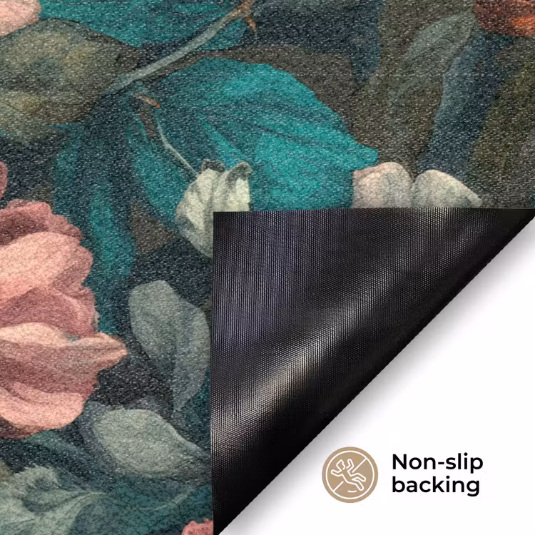 Bloemen - Schilderachtig - Patroon - Roze Deurmat klein 898 -antislip_EN