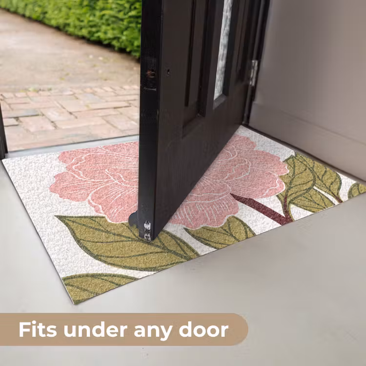 Doormat - Flowers - Pink - Illustration - Bloemen - Roze - Illustratie Deurmat klein