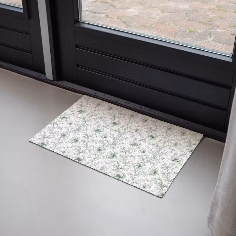 Bloemen - Getekend - Groen Deurmat klein 898 -sfeer2