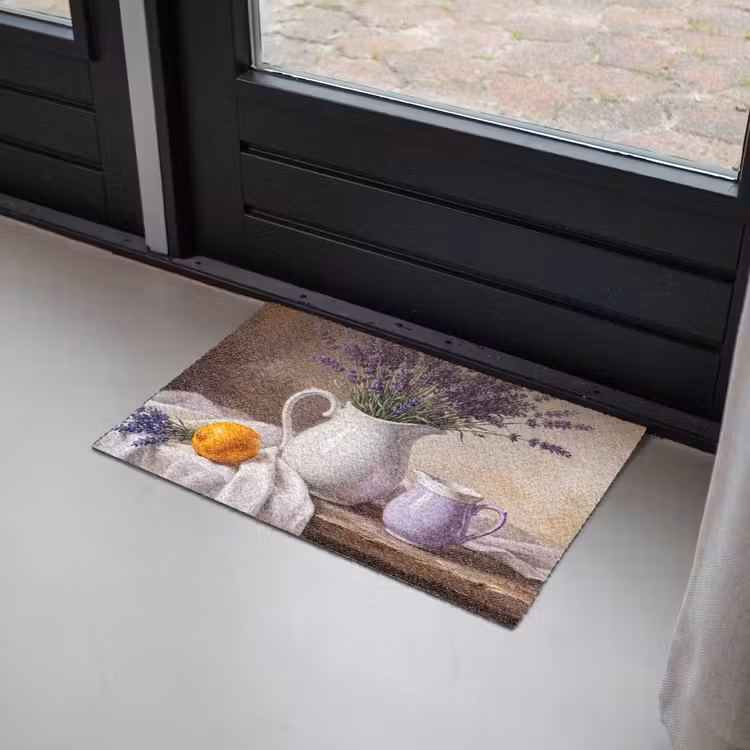 Doormat - Flowers - Still Life - Purple - Bloemen - Stilleven - Paars Deurmat klein