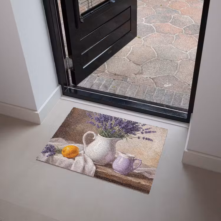 Doormat - Flowers - Still Life - Purple - Bloemen - Stilleven - Paars Deurmat klein