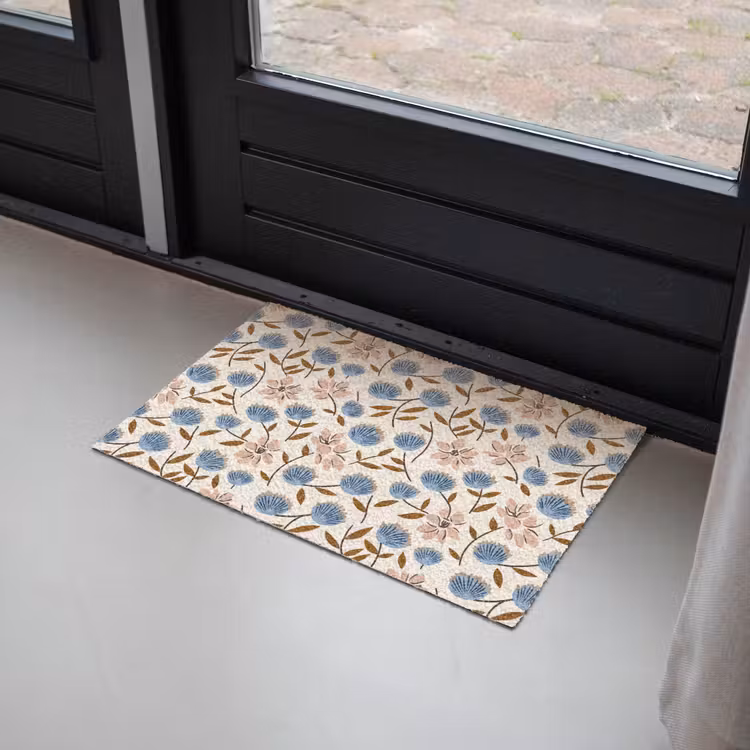 Bloemen - Wild - Blauw Deurmat klein 898 -sfeer2