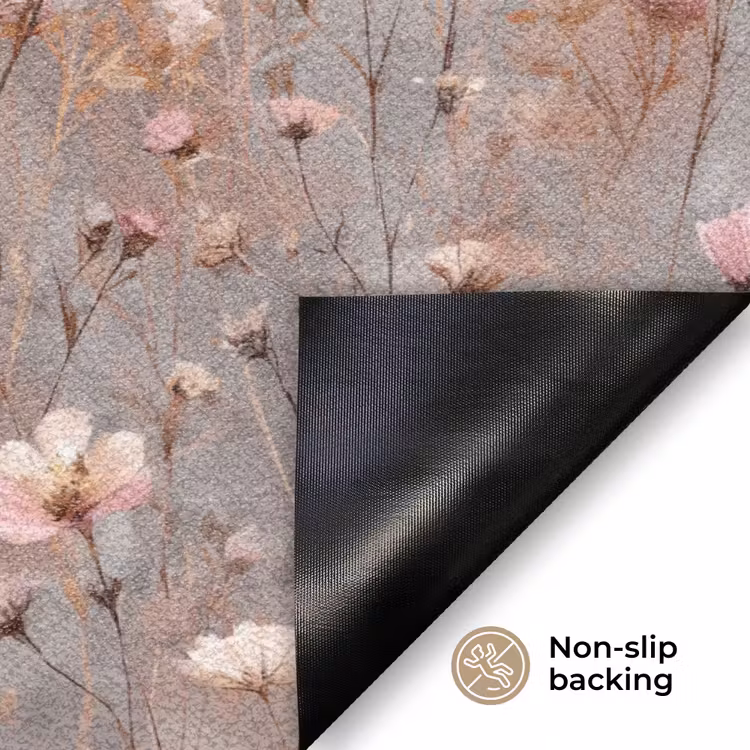Bloemen - Wild - Pastel Deurmat klein 898 -antislip_EN