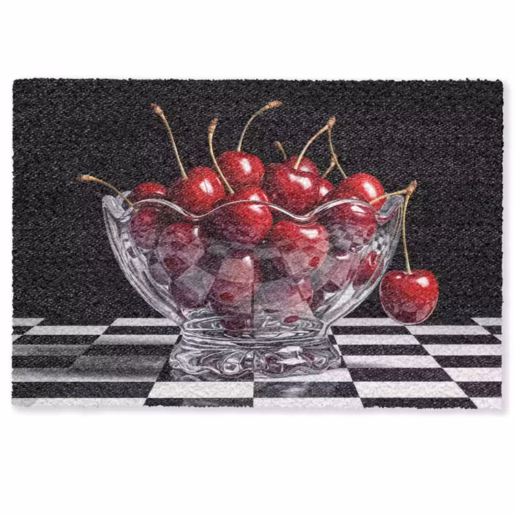 Doormat - Food - Cherries - Red - Eten - Kersen - Rood Deurmat klein