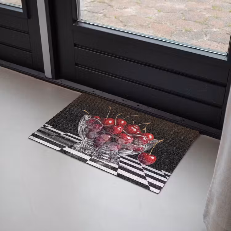 Doormat - Food - Cherries - Red - Eten - Kersen - Rood Deurmat klein