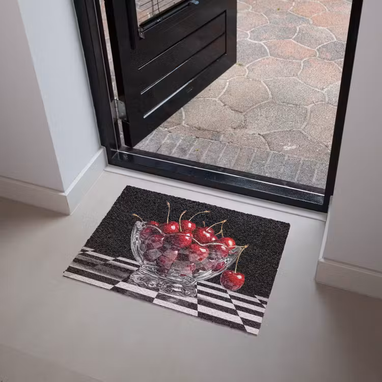 Doormat - Food - Cherries - Red - Eten - Kersen - Rood Deurmat klein
