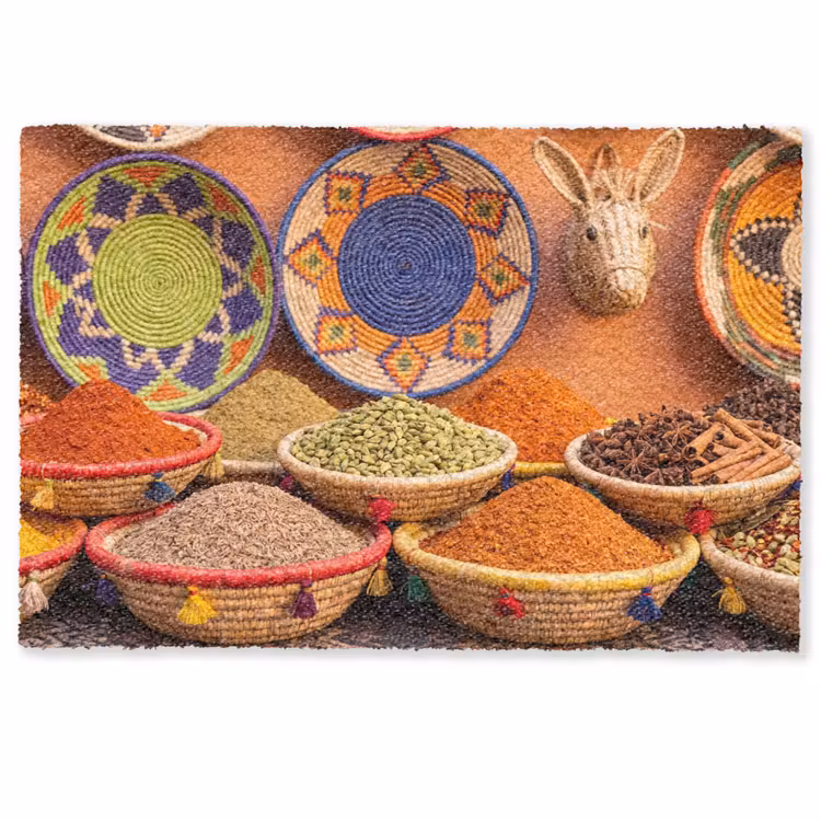 Doormat - Food - Colorful - Culture - Eten - Kleurrijk - Cultuur Deurmat klein