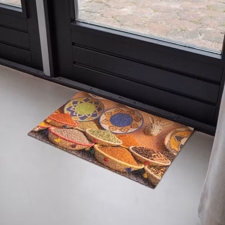 Doormat - Food - Colorful - Culture - Eten - Kleurrijk - Cultuur Deurmat klein