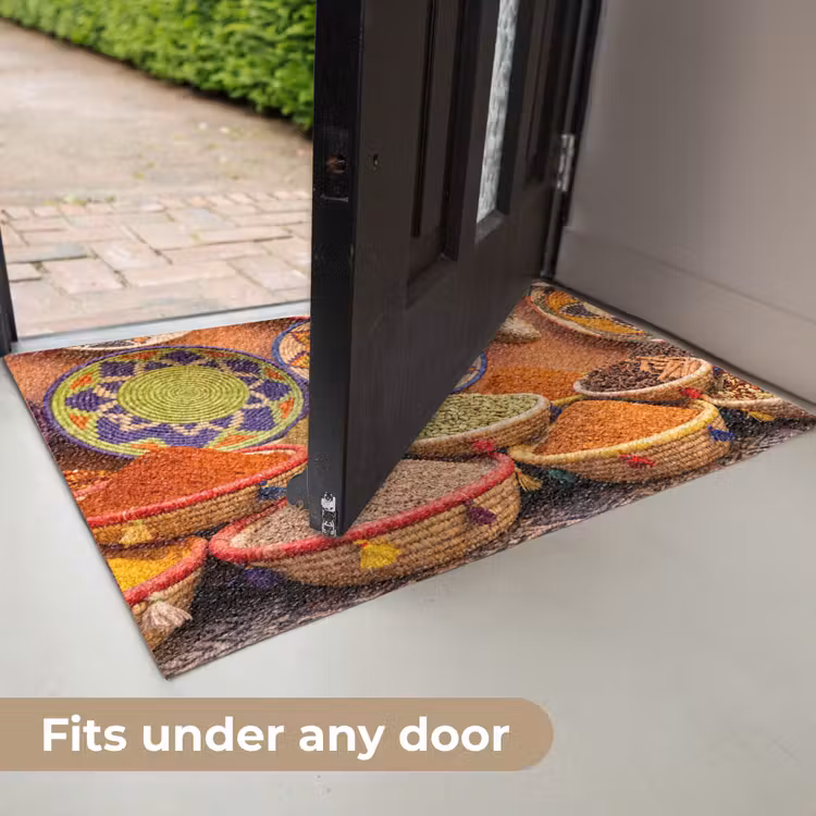 Doormat - Food - Colorful - Culture - Eten - Kleurrijk - Cultuur Deurmat klein