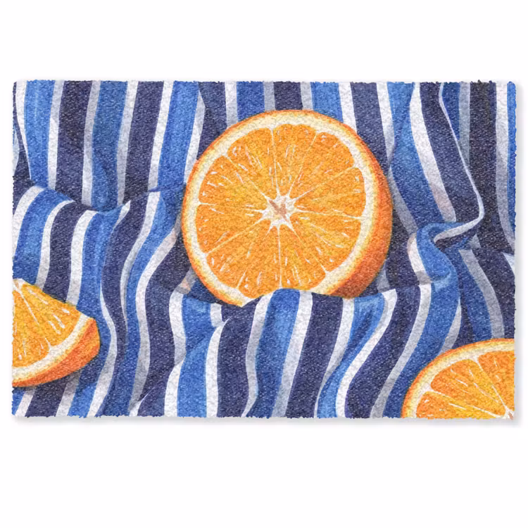 Doormat - Food - Fruit - Orange - Eten - Fruit - Oranje Deurmat klein