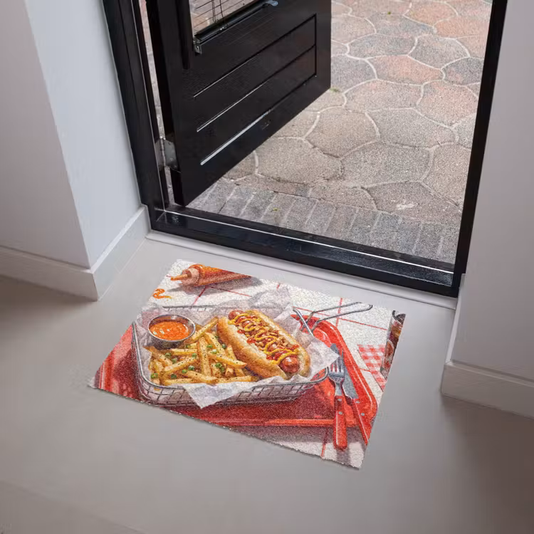 Eten - Hotdog - Fastfood - Modern - Rood Deurmat klein -sfeer5