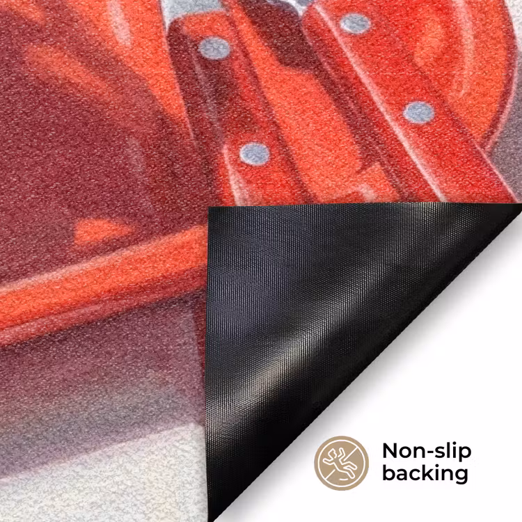 Eten - Hotdog - Fastfood - Modern - Rood Deurmat klein -antislip_EN