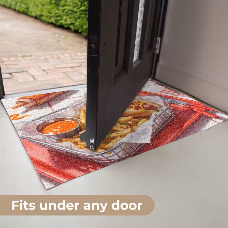 Eten - Hotdog - Fastfood - Modern - Rood Deurmat klein -USP_EN