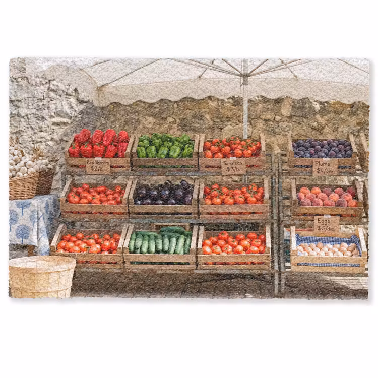 Doormat - Food - Market - Fresh - Eten - Markt - Vers Deurmat klein