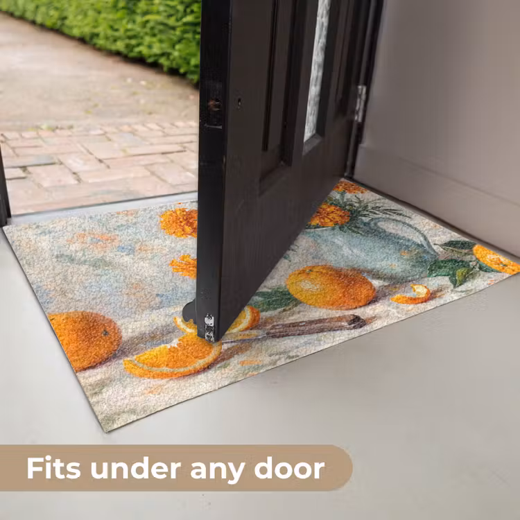 Doormat - Food - Orange - Art - Eten - Oranje - Kunst Deurmat klein