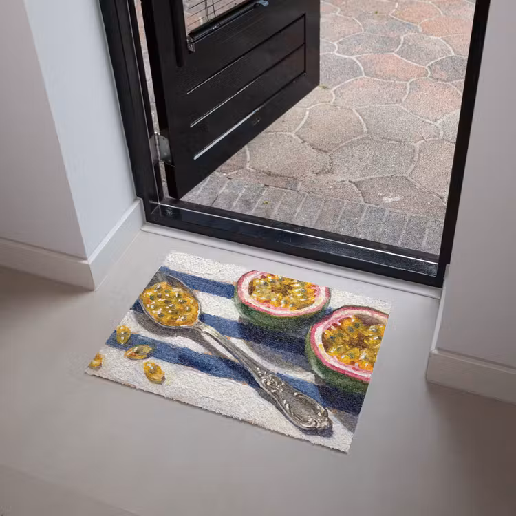 Eten - Passievrucht - Tropisch - Modern - Kleurrijk Deurmat klein -sfeer5