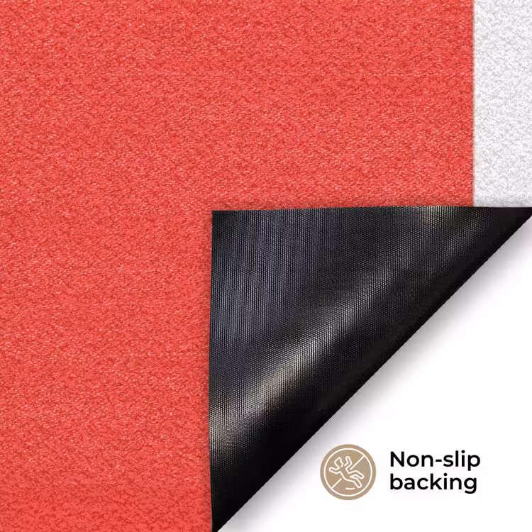 Eten - Spreuk - Keuken - Grafisch - Rood-Wit Deurmat klein -antislip_EN