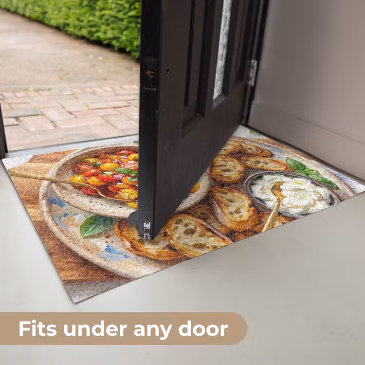 Eten - Tomaat - Brood - Kleurrijk - Keuken Deurmat klein -USP_EN