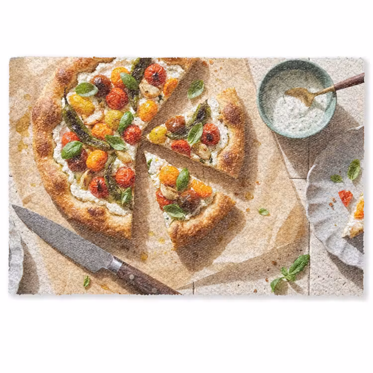 Eten - Tomaten - Basilicum - Maaltijd - Vers Deurmat klein -zkaufland3d