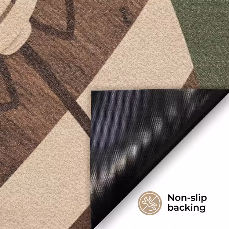 Football - Hout - Sport - Groen Deurmat klein -antislip_EN