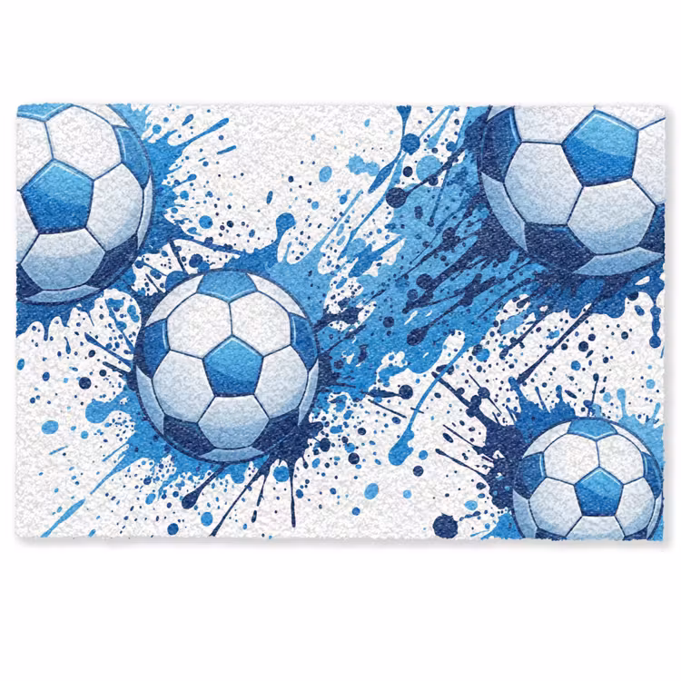 Voetballen - Verf - Sport - Blauw Deurmat klein -zkaufland3d