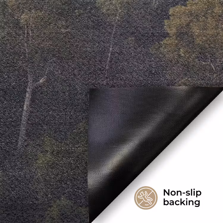 Bos - Mist - Natuur - Groen Deurmat klein -antislip_EN