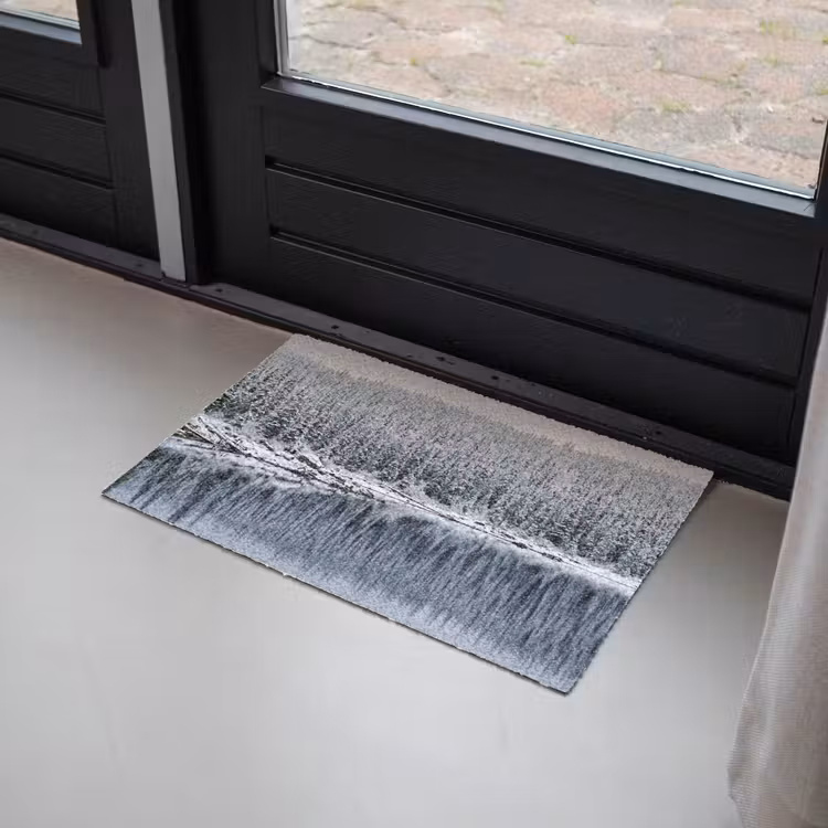 Bos - Reflectie - Meer - Winter - Serene Deurmat klein -sfeer2