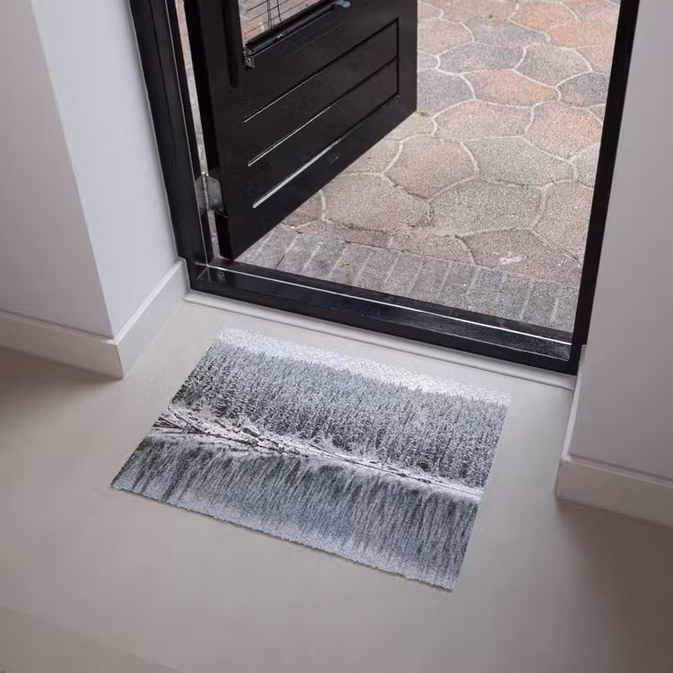 Bos - Reflectie - Meer - Winter - Serene Deurmat klein -sfeer5